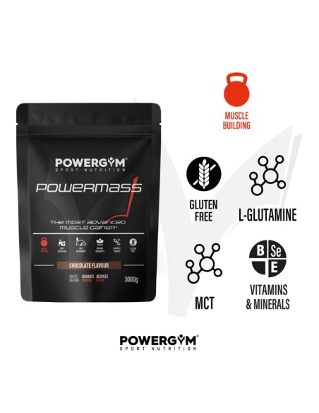 POWERMASS · Energía y masa muscular · Muscle building · POWERGYM