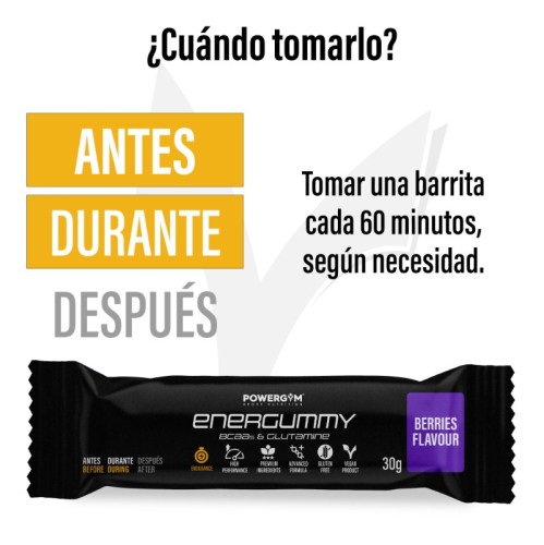 ENERGUMMY · Energía a base de carbohidratos · Endurance · POWERGYM