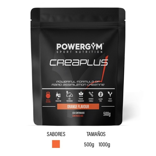 CREAPLUS · Creatina con fórmula mejorada · Muscle Building · POWERGYM