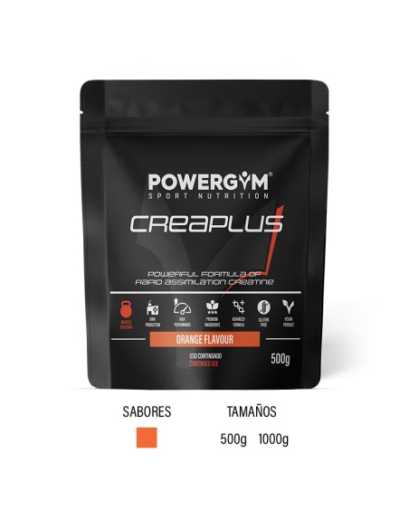 CREAPLUS · Creatina con fórmula mejorada · Muscle Building · POWERGYM