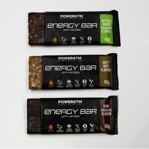 ENERGY BAR · Energía · BCAA's · Endurance · POWERGYM