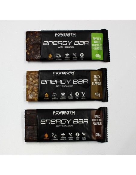ENERGY BAR · Energy · BCAA's · Endurance · POWERGYM