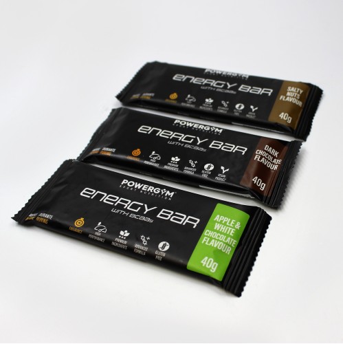 ENERGY BAR · Energía · BCAA's · Endurance · POWERGYM