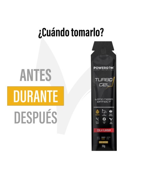 TURBOGEL · Mejora el rendimiento · Efecto refrescante · POWERGYM