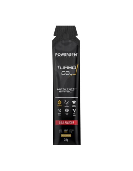 TURBOGEL · Mejora el rendimiento · Efecto refrescante · POWERGYM