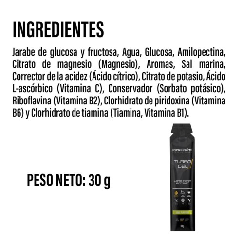 TURBOGEL · Mejora el rendimiento · Efecto refrescante · POWERGYM