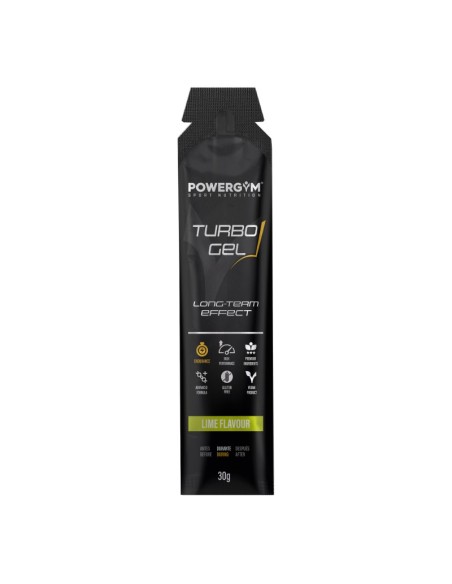 TURBOGEL · Mejora el rendimiento · Efecto refrescante · POWERGYM