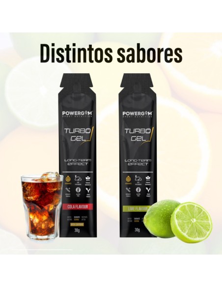 TURBOGEL · Mejora el rendimiento · Efecto refrescante · POWERGYM