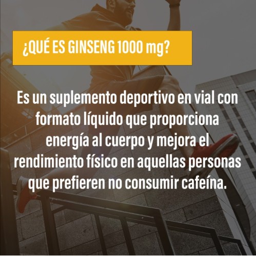 GINSENG 1000 mg · Energía sin cafeína · Endurance · POWERGYM