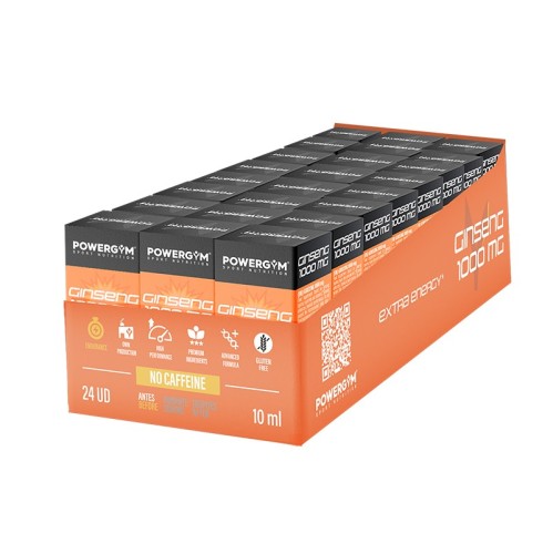 GINSENG 1000 mg · Energía sin cafeína · Endurance · POWERGYM