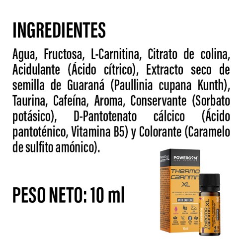 THERMOCARNITIN XL · Quemagrasas · Fat Reduction· POWERGYM