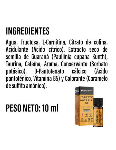 THERMOCARNITIN XL · Quemagrasas · Fat Reduction· POWERGYM