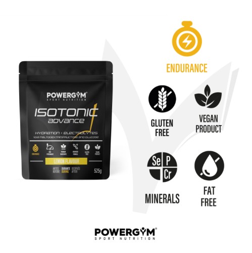 ISOTONIC · Hidratación · Carbohidratos · Endurance · POWERGYM