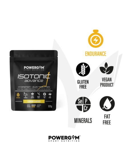 ISOTONIC · Hidratación · Carbohidratos · Endurance · POWERGYM