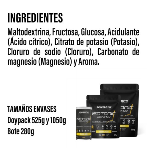 ISOTONIC · Hidratación · Carbohidratos · Endurance · POWERGYM