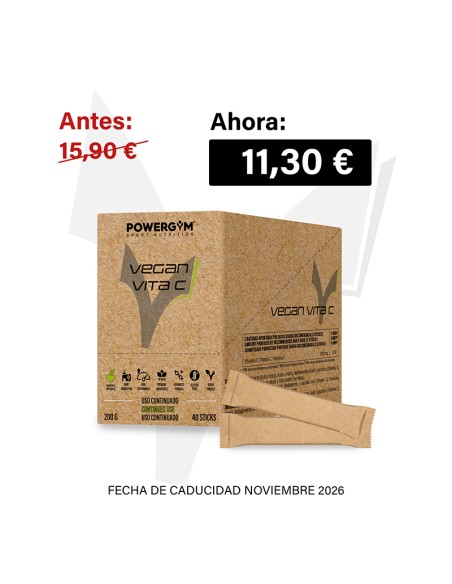 VEGAN VITA C · 1000 mg Vitamina C · Health & Wellness · POWERGYM