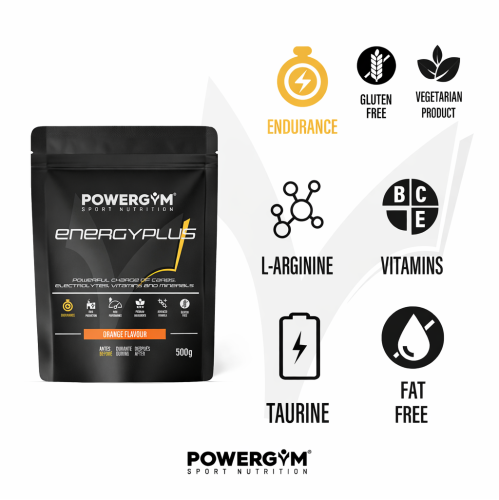 ENERGY PLUS · Carbohidratos · Endurance · POWERGYM