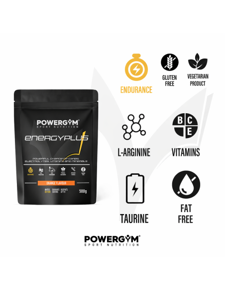ENERGY PLUS · Carbohidratos · Endurance · POWERGYM