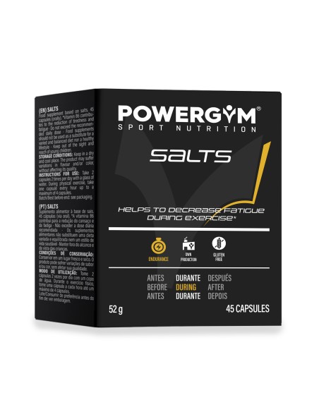 SALTS · Electrolyte balance · Endurance · POWERGYM
