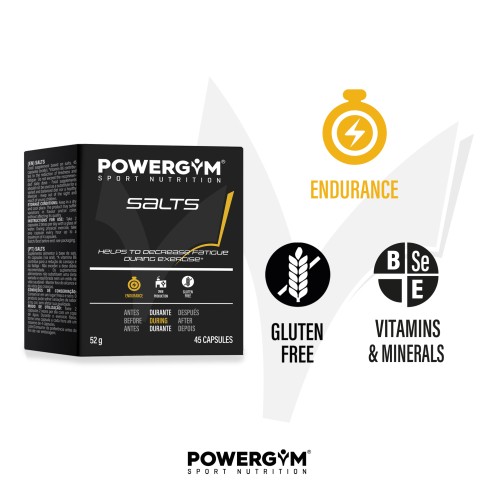 SALTS · Electrolyte balance · Endurance · POWERGYM