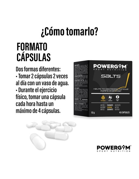 SALTS · Electrolyte balance · Endurance · POWERGYM